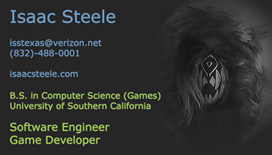 Isaac's Personal Business Card